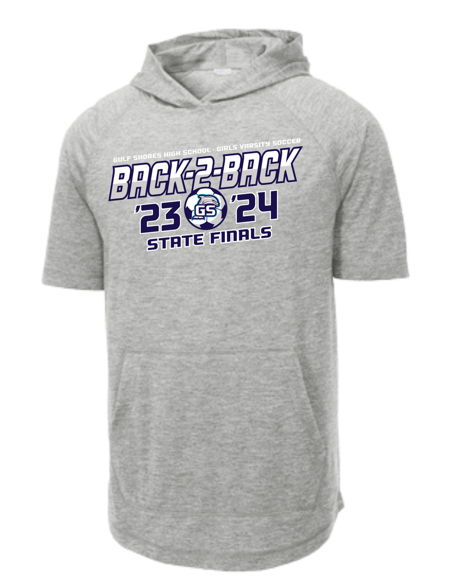 Girls State Finals Soccer Short Sleeve Hoodie
