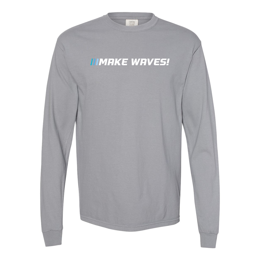 Gulf Shores Make Waves Long Sleeve Tee Grey