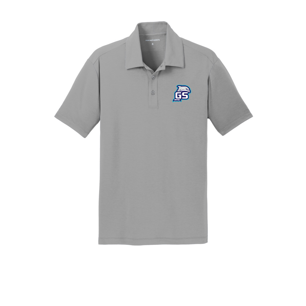 Gulf Shores Grey Mens Polo Shirt