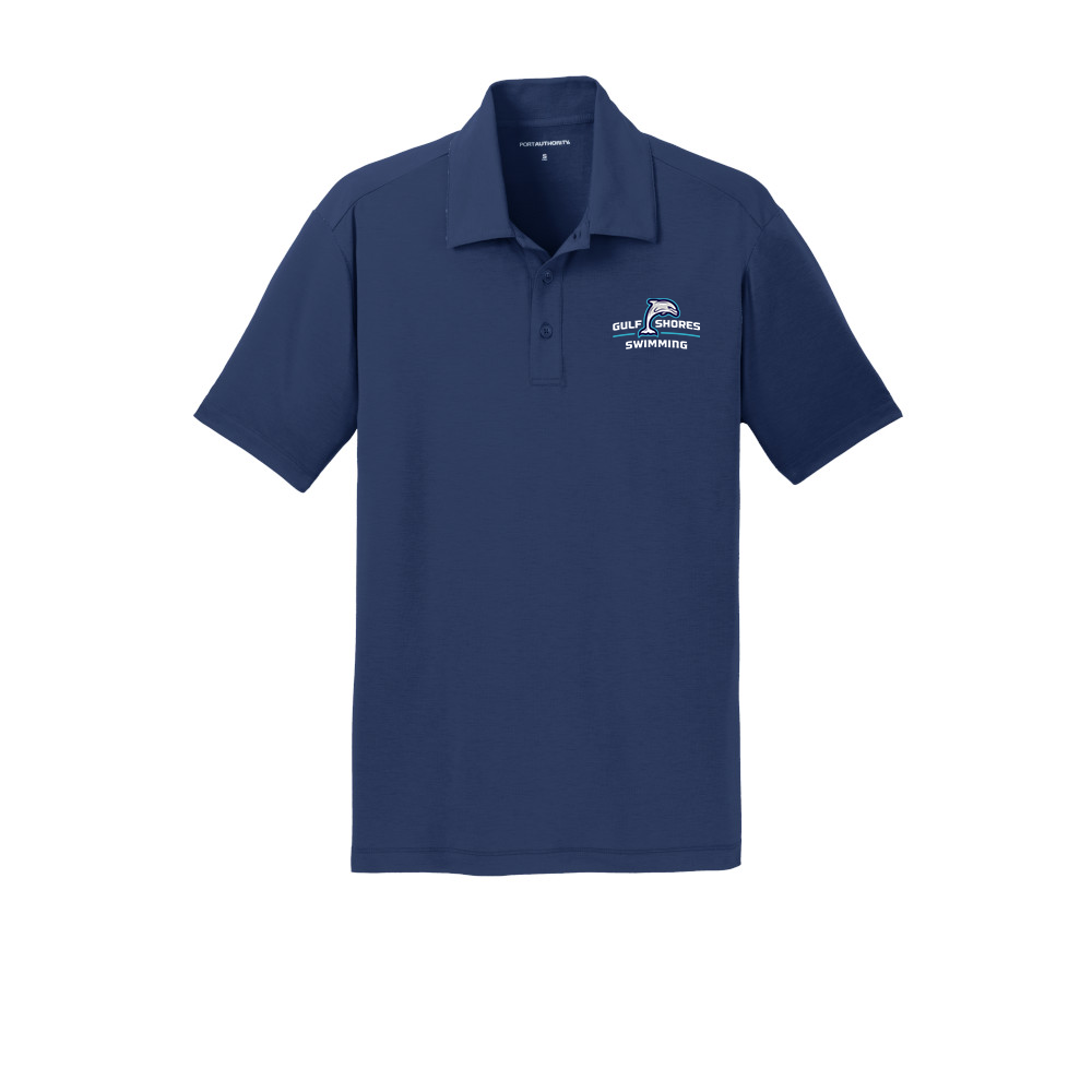 Gulf Shores Swimming Navy Mens Polo Shirt