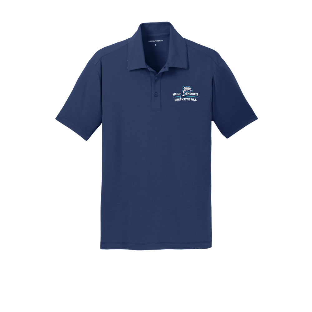 Gulf Shores Basketball Navy Mens Polo Shirt