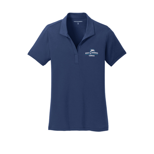 Gulf Shores Track Navy Womens Polo